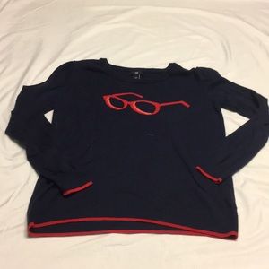 Navy lightweight pull-over sweater